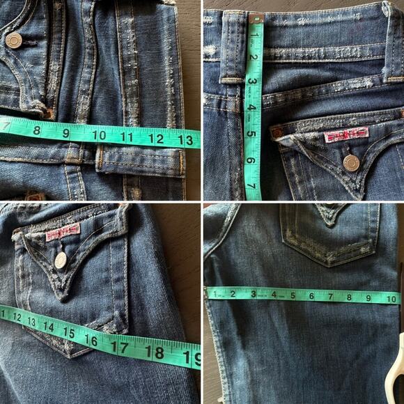 Hudson Vintage Y2K 00s low rise denim cut H10712 jeans womens style 170SD - Picture 15 of 16
